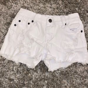 WHITE VINTAGE HAVANA JEAN SHORTS SIZE 12